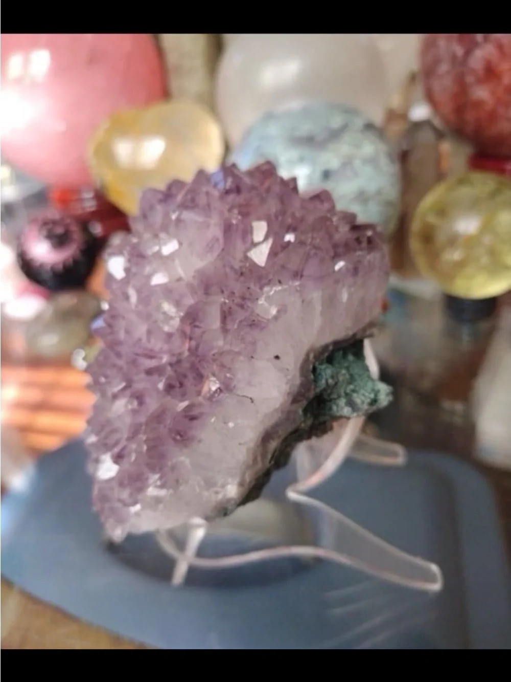 Amethyst Crystal Cluster Display - Lavender Veracruz Mexico